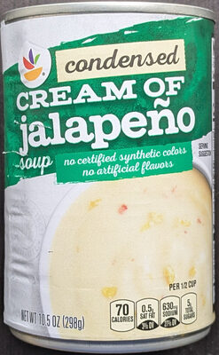 Cream Of Jalapeno Condensed Soup, Cream Of Jalapeno