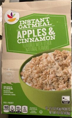 Apples & Cinnamon Flavored Instant Oatmeal, Apples & Cinnamon
