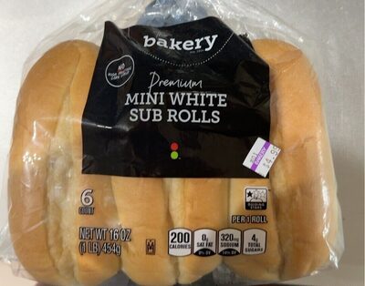 Mini White Premium Sub Rolls, Mini White