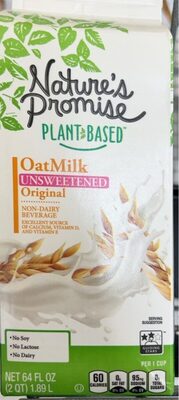 Original Unsweetened Oatmilk Non-Dairy Beverage, Original Unsweetened