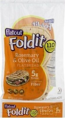 Rosemary & Olive Oil Foldit Artisan Flatbreads, Rosemary & Olive Oil