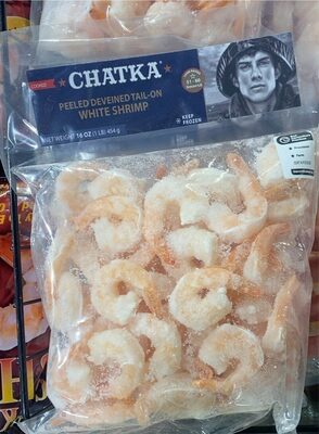 Cooked Peeled Deveined Tail-On White Shrimp