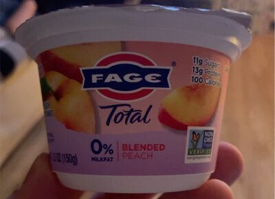 Peach Blended Nonfat Greek Strained Yogurt, Peach