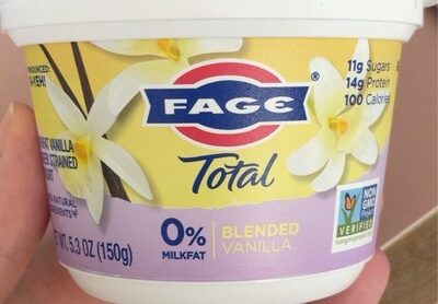 0% Milkfat Blended Vanilla Nonfat Greek Strained Yogurt, Vanilla