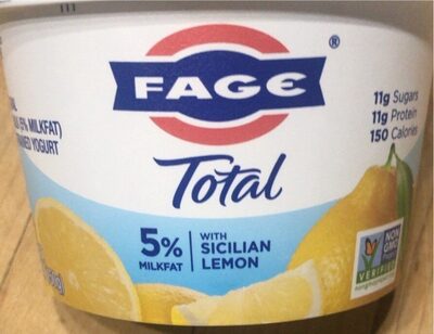Sicilian Lemon Whole Milk Greek Strained Yogurt, Sicilian Lemon