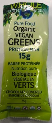 Organic Vegan Greens Protein Bar, Chocolate