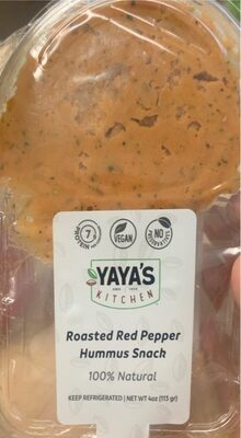 Roasted Red Pepper Hummus Snack, Roasted Red Pepper