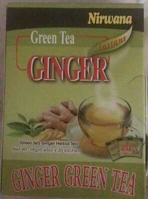 Ginger Green Herbal Tea Sachets, Ginger