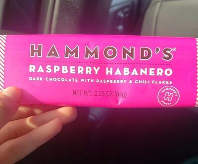 Raspberry Habanero Dark Chocolate With Raspberry & Chili Flakes, Raspberry Habanero