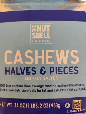 Lightly Salted Cashews Halves & Pieces, Lightly Salted