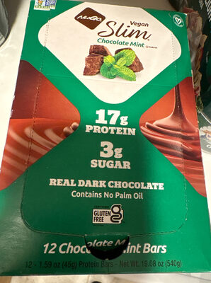 Chocolate Mint Real Dark Chocolate Protein Bars, Chocolate Mint