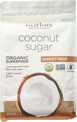 Organic Superfood Unrefined Coconut Sugar, Light Caramel