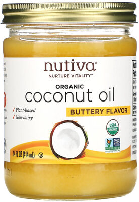 Organic Coconut Oil With Buttery Flavor, Buttery