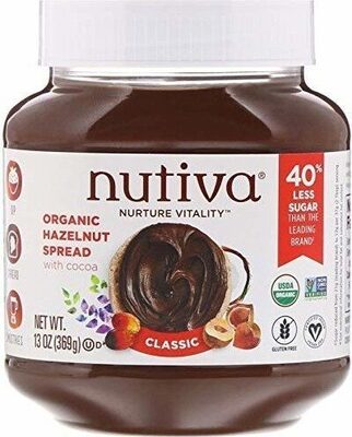 Classic Hazelnut Organic Spread With Cocoa, Classic Hazelnut