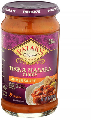Medium Tikka Masala Curry Simmer Sauce, Tikka Masala