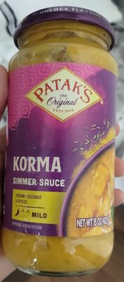 Mild Korma Curry Simmer Sauce, Korma