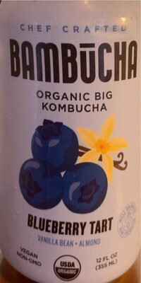 Blueberry Tart Blueberry + Vanilla + Almond Kombucha, Blueberry Tart