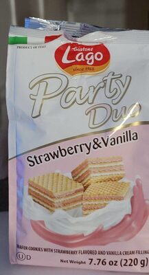 Strawberry & Vanilla Wafer Cookies Party Duo, Strawberry & Vanilla