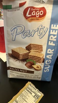Hazelnut Party Wafer Cookies With Hazelnut Cream Filling, Hazelnut
