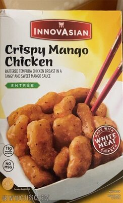Crispy Mango Chicken Battered Tempura Chicken Breast In A Tangy And Sweet Mango Sauce Entree, Crispy Mango Chicken