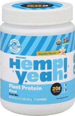 Vanilla Flavor Organic Plant Protein Blend Drink Mix, Vanilla