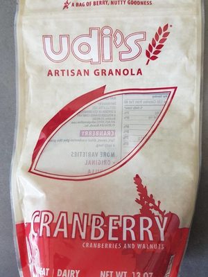 Udi's, Artisan Granola, Cranberries And Walnut, Cranberries And Walnut