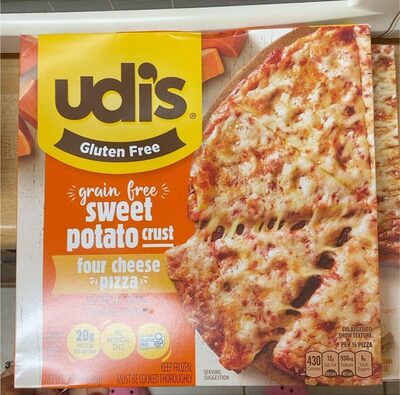 Four Cheese Mozzarella, Fontina, Provolone, Parmesan Grain Free Sweet Potato Crust Pizza, Four Cheese