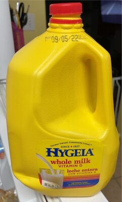 Hygeia Milk Whole Vitamin D Gallon Plastic Jug English/Spanish