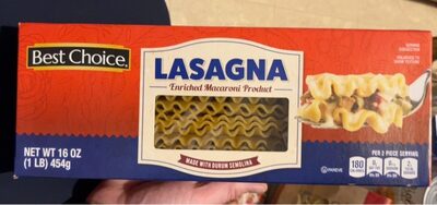 Enriched Macaroni Product, Lasagna