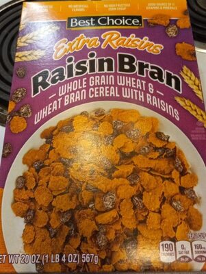 Extra Raisins Raisins Bran Whole Grain Wheat & Wheat Bran Cereal With Raisins, Extra Raisins Raisin Bran