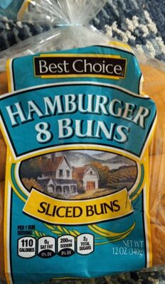 White Sliced Hamburger Buns, White