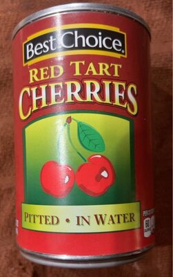 Red Tart Whole Pitted Cherries In Water, Red Tart