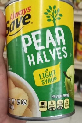 Pear Halves In Extra Light Syrup, Extra Light Syrup