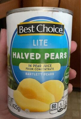 Halved Pears In Pear Juice, Pear Juice