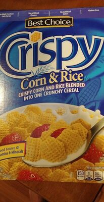 Crispy Corn & Rice Blended Into One Crunchy Cereal, Crispy Corn & Rice