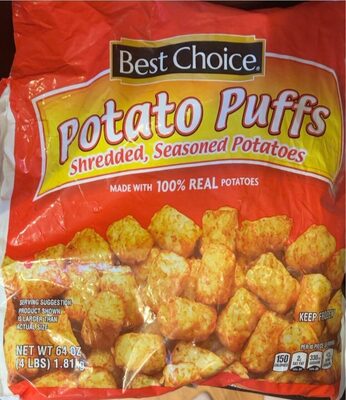 Potato Puffs Seasoned Shredded, Formed Potatoes, Potato Puffs