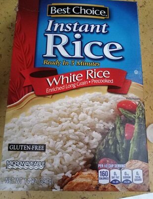 White Enriched Long Grain Instant Rice, White