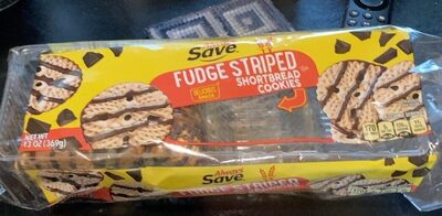 Fudge Striped Delicious Snack Shortbread Cookies