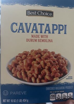 Enriched Macaroni Product, Cavatappi