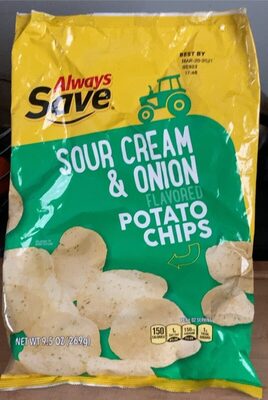 Sour Cream & Onion Flavored Potato Chips, Sour Cream & Onion