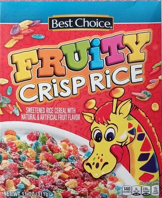Fruity Sweetened Crisp Rice Cereal, Fruity