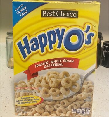 Happy O's Toasted Whole Grain Oat Cereal