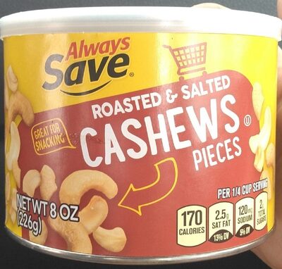 Roasted & Salted Cashews Pieces, Roasted & Salted
