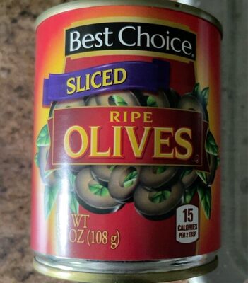 Black Sliced Pitted Ripe Olives In Brine, Black