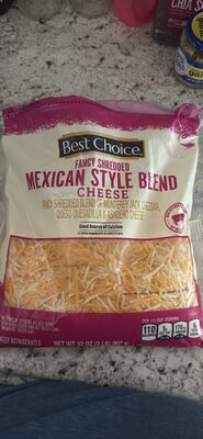 Mexican Style Fancy Shredded Cheese, Mexican Style
