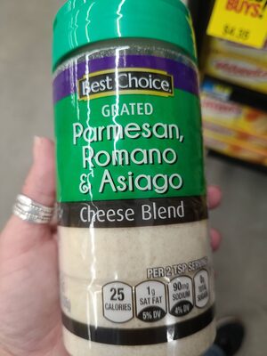 Grated Cheese Blend, Parmesan, Romano & Asiago