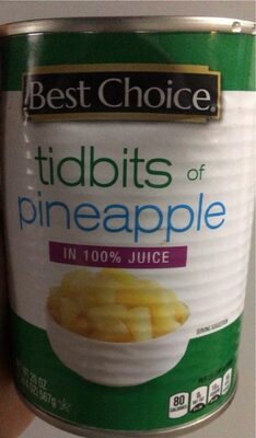 Pineapple Tidbits In Pineapple Juice, Pineapple Juice