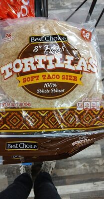 100% Whole Wheat Flour Fajita Size Tortillas, 100% Whole Wheat Flour