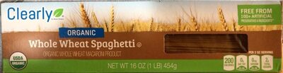Whole Wheat Macaroni Product, Spaghetti
