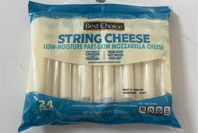 Mozzarella Low-Moisture Part-Skim String Cheese, Mozzarella